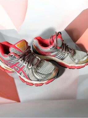 ASICS Gel Nimbus Women's Pink & Silver Running Shoes Size 7